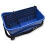 DEWEPRO® Seau de lavage professionnel 16 l avec 2 roues, tamis de fond et double rouleau