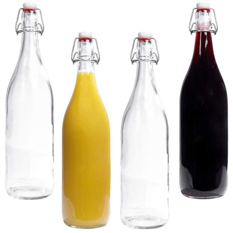 Mikken Lot de 4 bouteilles en verre