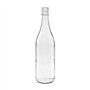 Mikken Lot de 4 bouteilles en verre, 1 l, avec bouchon à étrier en porcelaine, étiquettes