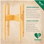 Rubberneck Lot de 2 Supports de Plantes en Bambou - Supports pour Pots de Fleurs Réglables en Bambou - pour l'Intérieur et l'Ext