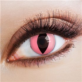 aricona Kontaktlinsen - Lentilles de contact rose vif lentilles mobiles yeux de chat - lentilles de contact colorées rose sans f