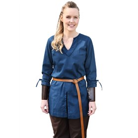 Battle-Merchant | Tunique médiévale Ylva pour femme | Chemise ajustée début médiévale | Tenue de femme de bouclier | LARP