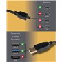 Câble USB pour appareil photo numérique Canon Powershot G7 X Mark II Plaqué or 2 m