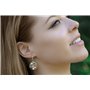 ANDANTE Premium Collection – Boucles d'oreilles en ambre véritable de la mer Baltique en argent sterling 925 ** Arbre de vie ** 