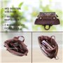 Corno d´Oro Sac à dos antivol de qualité supérieure pour homme et femme - En cuir - Grand sac à dos vintage pour ordinateur port
