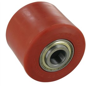 Rollentechnik Roulette en polyuréthane pour transpalette 82 x 90 mm Longueur d'encastrement 94 mm Alésage : 20 mm