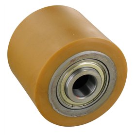 Rollentechnik Roulette de transpalette en polyuréthane 82 x 70 mm Longueur d'encastrement 72 mm Alésage : 20 mm