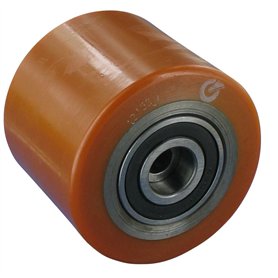 Rollentechnik Roulette en polyuréthane pour transpalette 82 x 80 mm Longueur d'encastrement 80 mm Alésage : 20 mm