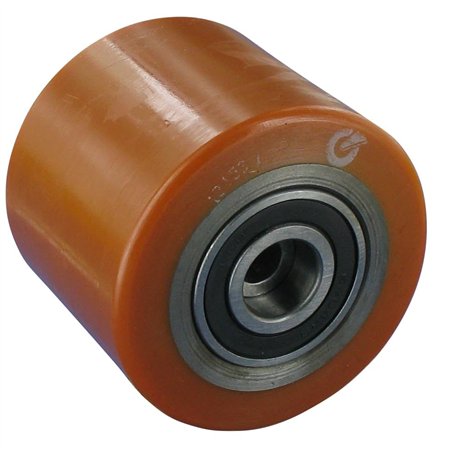 Rollentechnik Roulette en polyuréthane pour transpalette 82 x 80 mm Longueur d'encastrement 80 mm Alésage : 20 mm