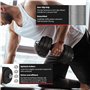 Physionics® Haltère/Poids Musculation - 30kg (2 x 15), Revêtement en Plastique, 2 Barres Courtes en Acier, 4 Fermoirs Forme d’Ét