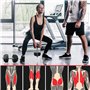 Physionics® Haltère/Poids Musculation - 30kg (2 x 15), Revêtement en Plastique, 2 Barres Courtes en Acier, 4 Fermoirs Forme d’Ét