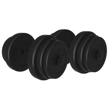 Physionics® Haltère/Poids Musculation - 2x15/20kg