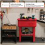 TIMBERTECH® Fontaine de Nettoyage Atelier - 80L, 26W Pulvérisation, Pinceau, Tuyau Flexible, Brosse de Lavage, Panier Amovible -