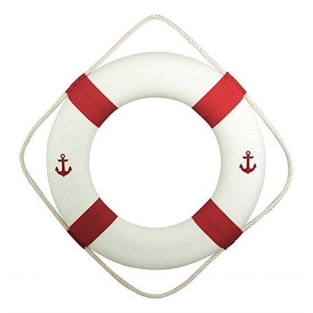Bouée de sauvetage Blanc Rouge 50 cm