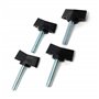 Design61 4 vis à ailettes en plastique avec boulons filetés en acier M6 x 28 mm
