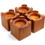 Design61 Lot de 4 pieds en bois véritable pour rehausser meubles