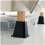 Design61 Rehausseur de meubles Rehausseur de lit Rehausseur de table Pied d’éléphant Hauteur env. 10 cm 4 pièces pour pieds jusq