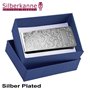 SILBERKANNE Pince à billets en filigrane avec champ de gravure 6 x 3 cm - Plaqué argent de qualité supérieure - Finition de qual