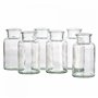 Mambocat Lot de 6 pots à épices - Contenance 300 ml - Pots en verre réutilisables avec bouchon en liège - Verre rond de haute qu