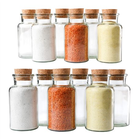 Mambocat Lot de 12 pots réutilisables en verre