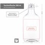 MamboCat Lot de 12 bouteilles de poche de 200 ml I Flasque en verre avec bouchon à vis argenté I Bouteilles à liqueur à remplir 