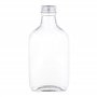 MamboCat Lot de 12 bouteilles de poche de 200 ml I Flasque en verre avec bouchon à vis argenté I Bouteilles à liqueur à remplir 