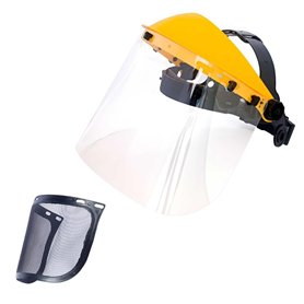Viwanda Lot de 3 protections faciales professionnelles avec visière en polycarbonate et visière en maille