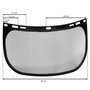 Viwanda Lot de 3 protections faciales professionnelles avec visière en polycarbonate et visière en maille, jaune, env. 40 x 20 c