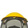 Viwanda Lot de 3 protections faciales professionnelles avec visière en polycarbonate et visière en maille, jaune, env. 40 x 20 c