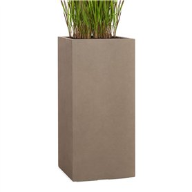 Pflanzwerk® Pot de Fleur Tower Jardinière Chocolate 60x28x28cm *Résistant au Gel* *Protection UV* *Qualité européenne*