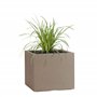 Pflanzwerk® Pot de Fleur Cube Jardinière Chocolate 28x28x28cm *Résistant au Gel* *Protection UV* *Qualité européenne*