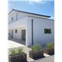 Pflanzwerk® Pot de Fleur Cube Jardinière Chocolate 28x28x28cm *Résistant au Gel* *Protection UV* *Qualité européenne*