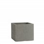 Pflanzwerk® Pot de Fleur Fibre de Verre Cube Jardinière Lava Gris 28x28x28cm XXL *Résistant au Gel* *Protection UV* *Qualité eur