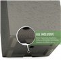 Pflanzwerk® Pot de Fleur Fibre de Verre Cube Jardinière Lava Gris 28x28x28cm XXL *Résistant au Gel* *Protection UV* *Qualité eur