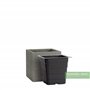 Pflanzwerk® Pot de Fleur Fibre de Verre Cube Jardinière Lava Gris 28x28x28cm XXL *Résistant au Gel* *Protection UV* *Qualité eur