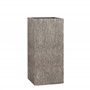 Pflanzwerk® Pot de Fleur Fibre de Verre Tower Jardinière Wood Gris 60x28x28cm XXL *Résistant au Gel* *Protection UV* *Qualité eu