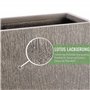Pflanzwerk® Pot de Fleur Fibre de Verre Tower Jardinière Wood Gris 60x28x28cm XXL *Résistant au Gel* *Protection UV* *Qualité eu