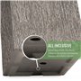 Pflanzwerk® Pot de Fleur Fibre de Verre Tower Jardinière Wood Gris 60x28x28cm XXL *Résistant au Gel* *Protection UV* *Qualité eu