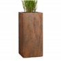 Pflanzwerk® Pot de Fleur Tower Jardinière Brun Roux 60x28x28cm *Résistant au Gel* *Protection UV* *Qualité européenne*