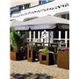 Pflanzwerk® Pot de Fleur Cube Jardinière Brun Roux 28x28x28cm *Résistant au Gel* *Protection UV* *Qualité européenne*