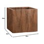 Pflanzwerk® Pot de Fleur Cube Jardinière Brun Roux 28x28x28cm *Résistant au Gel* *Protection UV* *Qualité européenne*