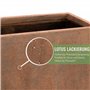 Pflanzwerk® Pot de Fleur Cube Jardinière Brun Roux 28x28x28cm *Résistant au Gel* *Protection UV* *Qualité européenne*