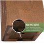 Pflanzwerk® Pot de Fleur Cube Jardinière Brun Roux 28x28x28cm *Résistant au Gel* *Protection UV* *Qualité européenne*