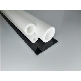 PTFE Joncs creux blanc Ø 20 * 10 mm longueur 250 mm (Teflon) barre PTFE