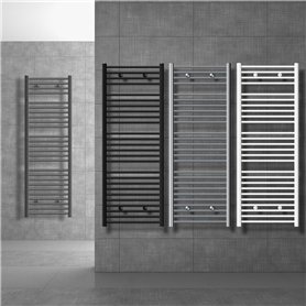 ECD Germany Radiateur Sèche-Serviettes Sahara pour Salle de Bain - 400 x 1500 mm - Blanc - Droit avec Raccordement Latéral - Rad