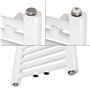 ECD Germany Sèche-Serviettes Sahara Non Électrique - 500 x 1500 mm - Blanc - Connexion Central - sans Kit de Raccordement - Form