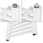 ECD Germany Radiateur Sèche-Serviettes Sahara pour Salle de Bain - 500 x 800 mm - Blanc - Droit avec Raccordement Latéral - Radi