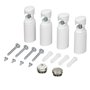 ECD Germany Radiateur Sèche-Serviettes Sahara pour Salle de Bain - 500 x 800 mm - Blanc - Droit avec Raccordement Latéral - Radi
