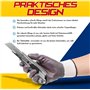 HAYATEC Lot de 10 cutters professionnels en aluminium 18 mm avec 100 lames sécables SK5 multi-usages