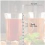 Lantelme Thermomètre à Thé en Verre 24 cm - Analogique pour Eau Jusqu'à 110 °C - Idéal pour Thé Vert, Fruits, Tisanes, Noir et A